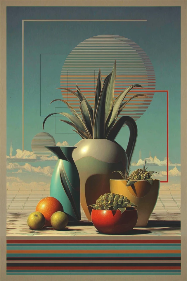 Geometric Surrealism Quadriptych - Image 3