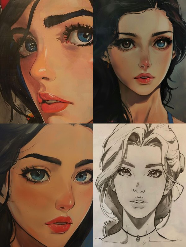 Ethereal Gazes: A Study in Digital Portraits