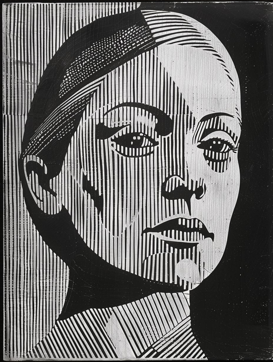 Linear Noir Silhouette Portrait - Image 3