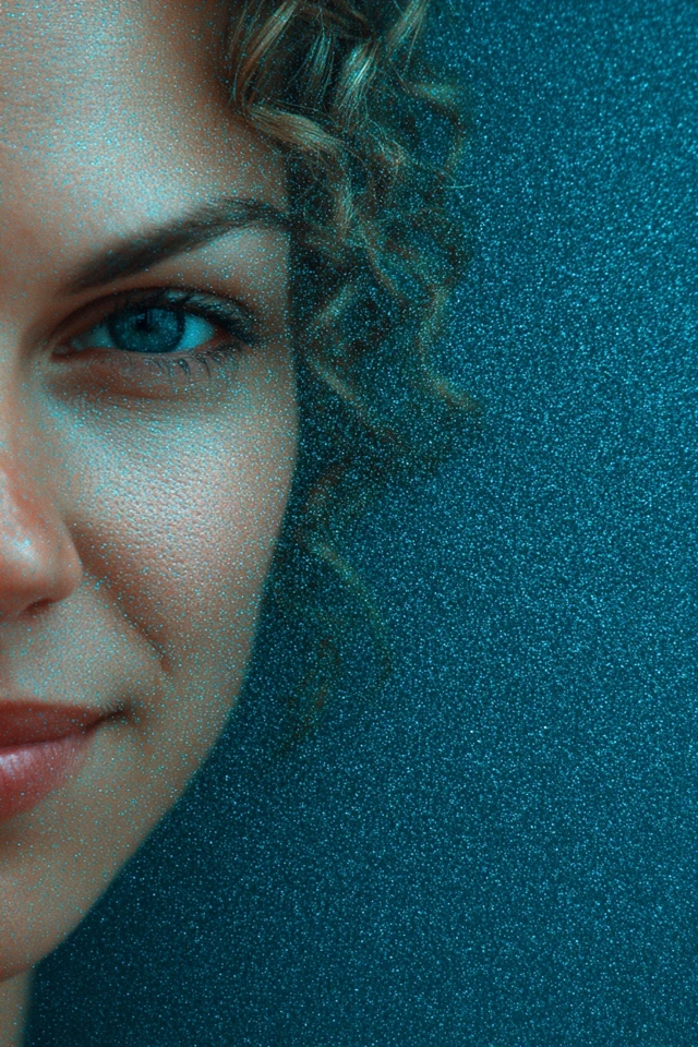 Azure Glimmer Portrait - Image 1