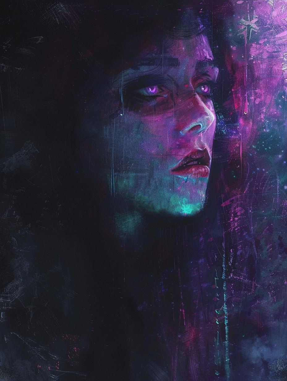 Neon Ethereal Portrait Study - Image 3