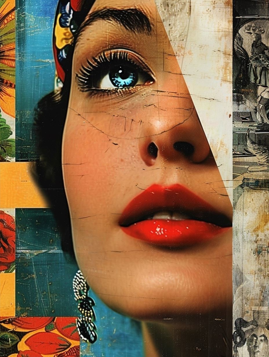Fragmented Beauty Mixed Media Collage - Image 2