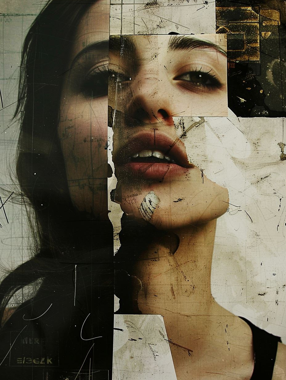 Fragmented Souls: A Collage of Gaze - Image 3