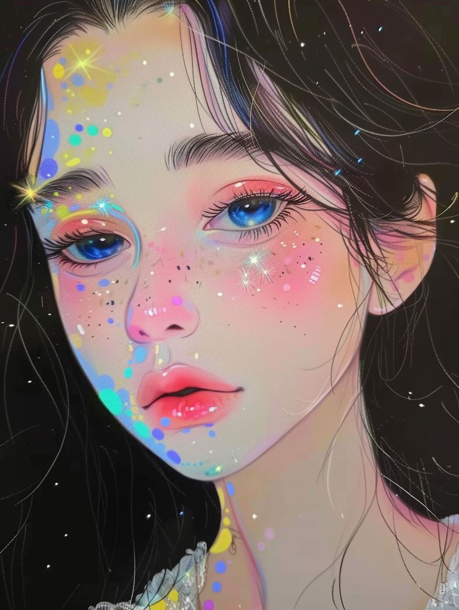 Ethereal Prism Portrait Art - Image 1
