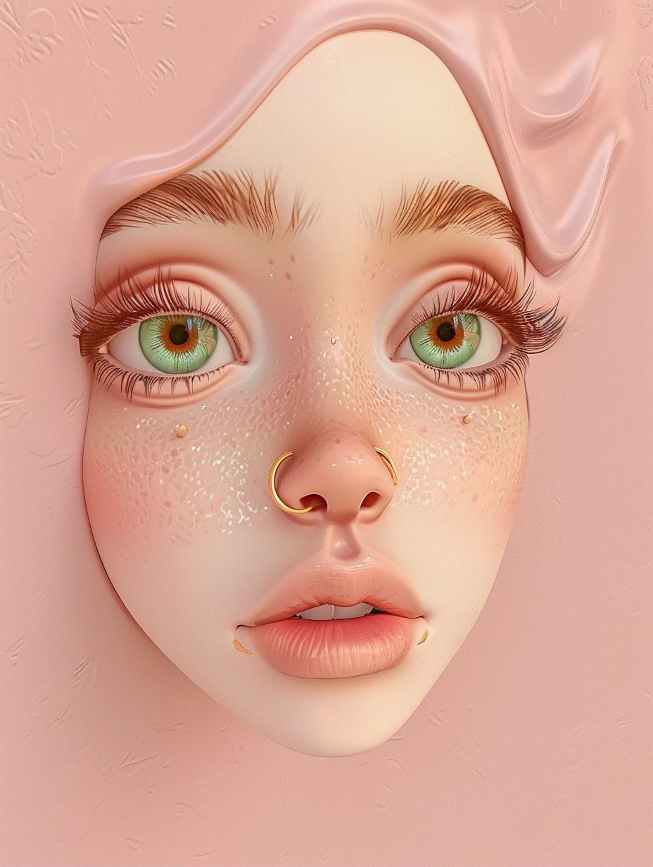 Surreal Beauty: A Study in Digital Portraits - Image 2