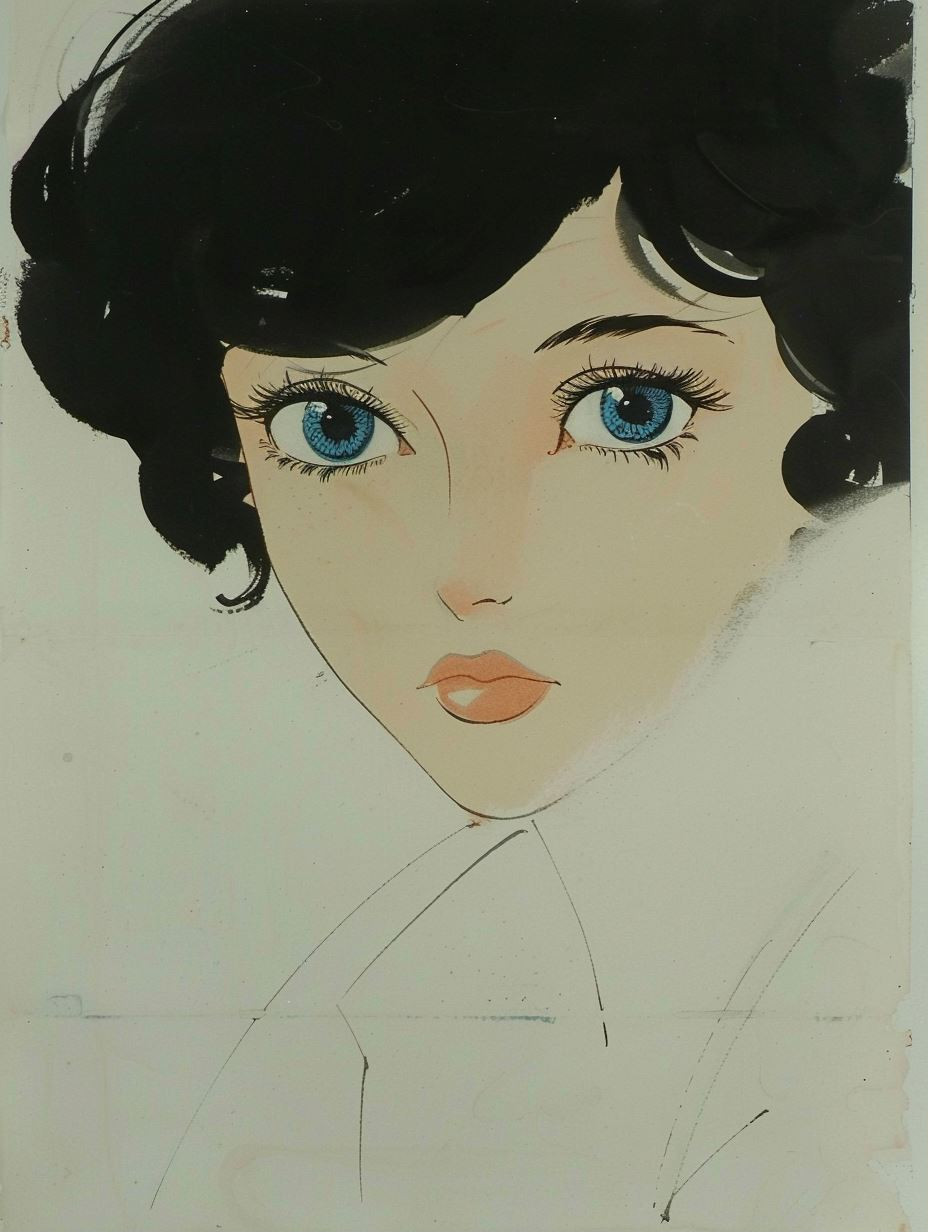 Ethereal Gaze Vintage Portraits - Image 1