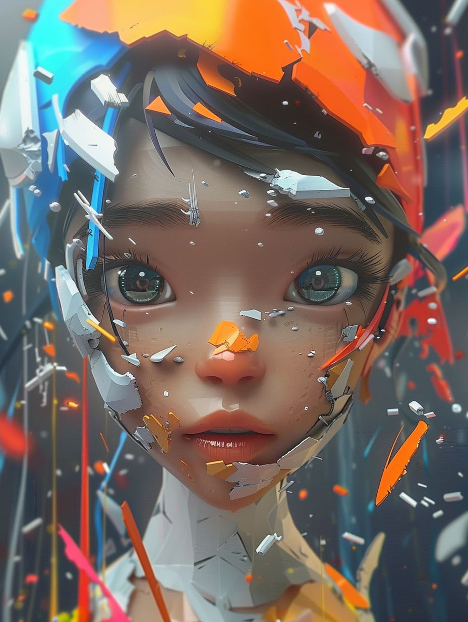 Shattered Glass Digital Portrait - Image 2