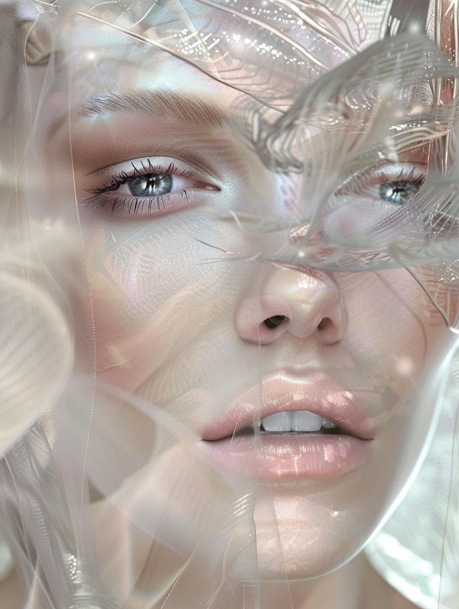 Fractured Ethereal Glass Portrait - Image 3