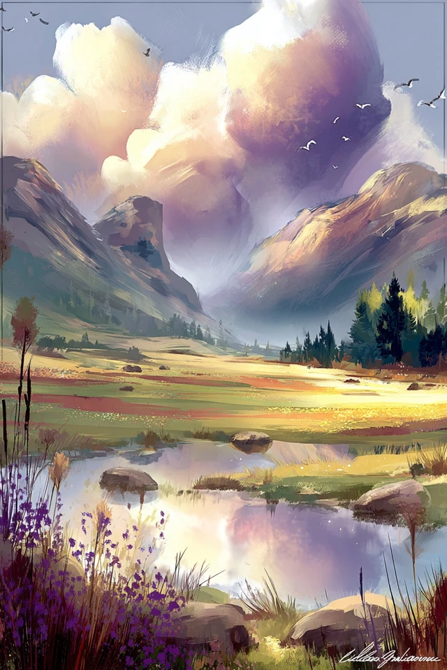 Radiant Brushstroke Beauty - Image 2