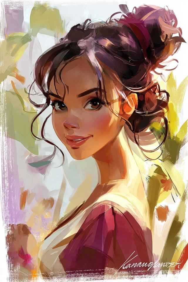 Radiant Brushstroke Beauty - Image 1