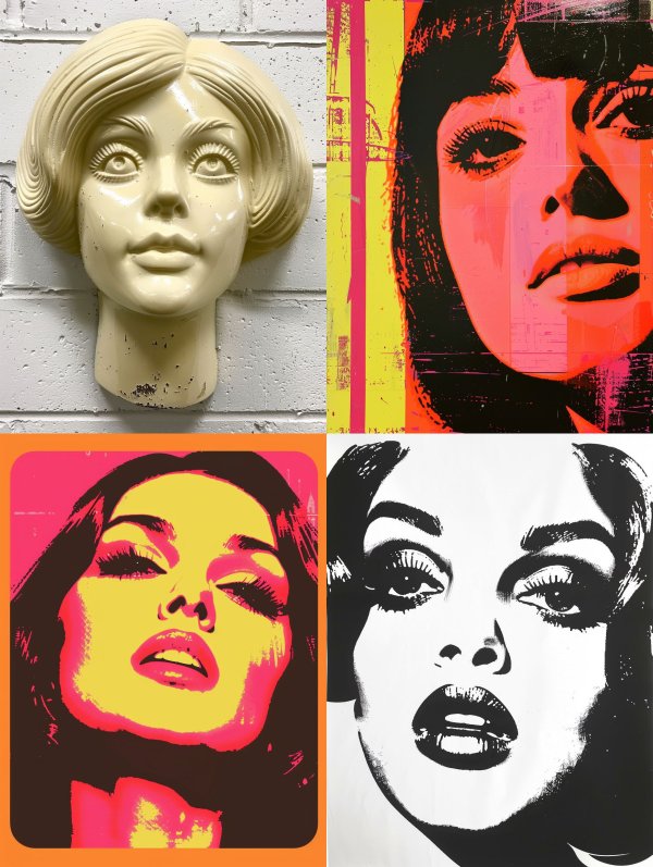 Pop Art Mannequin Portrait Series