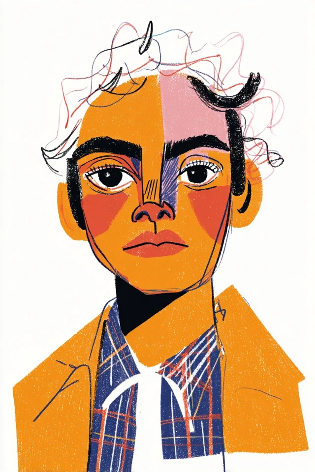 Vibrant Modernist Portrait - Image 1