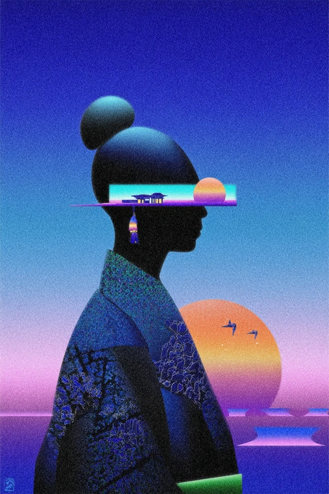 Neon Zen Silhouette - Image 1