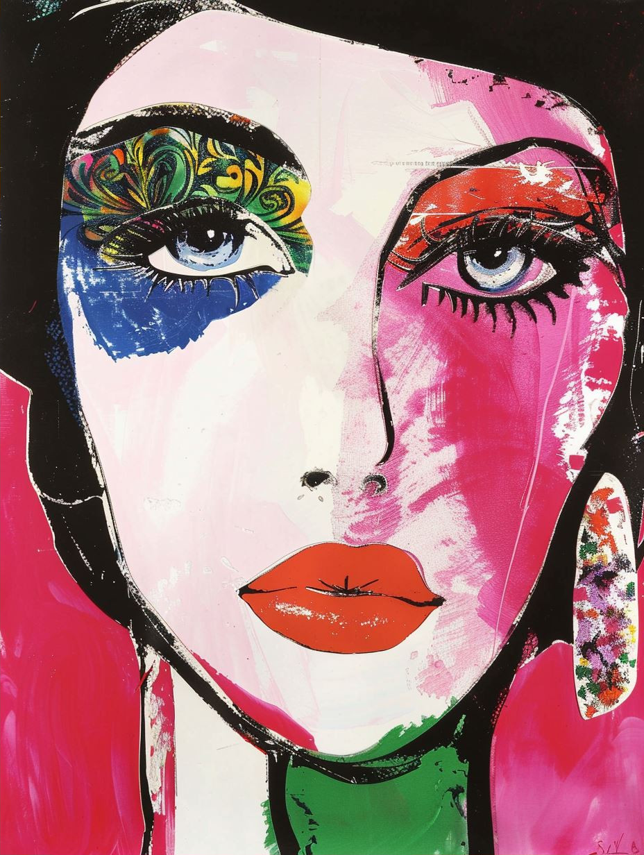 Vibrant Abstract Female Portraits - Image 2