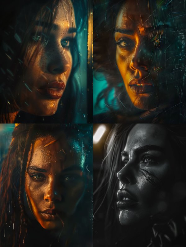 Cinematic Shadows and Neon Glow