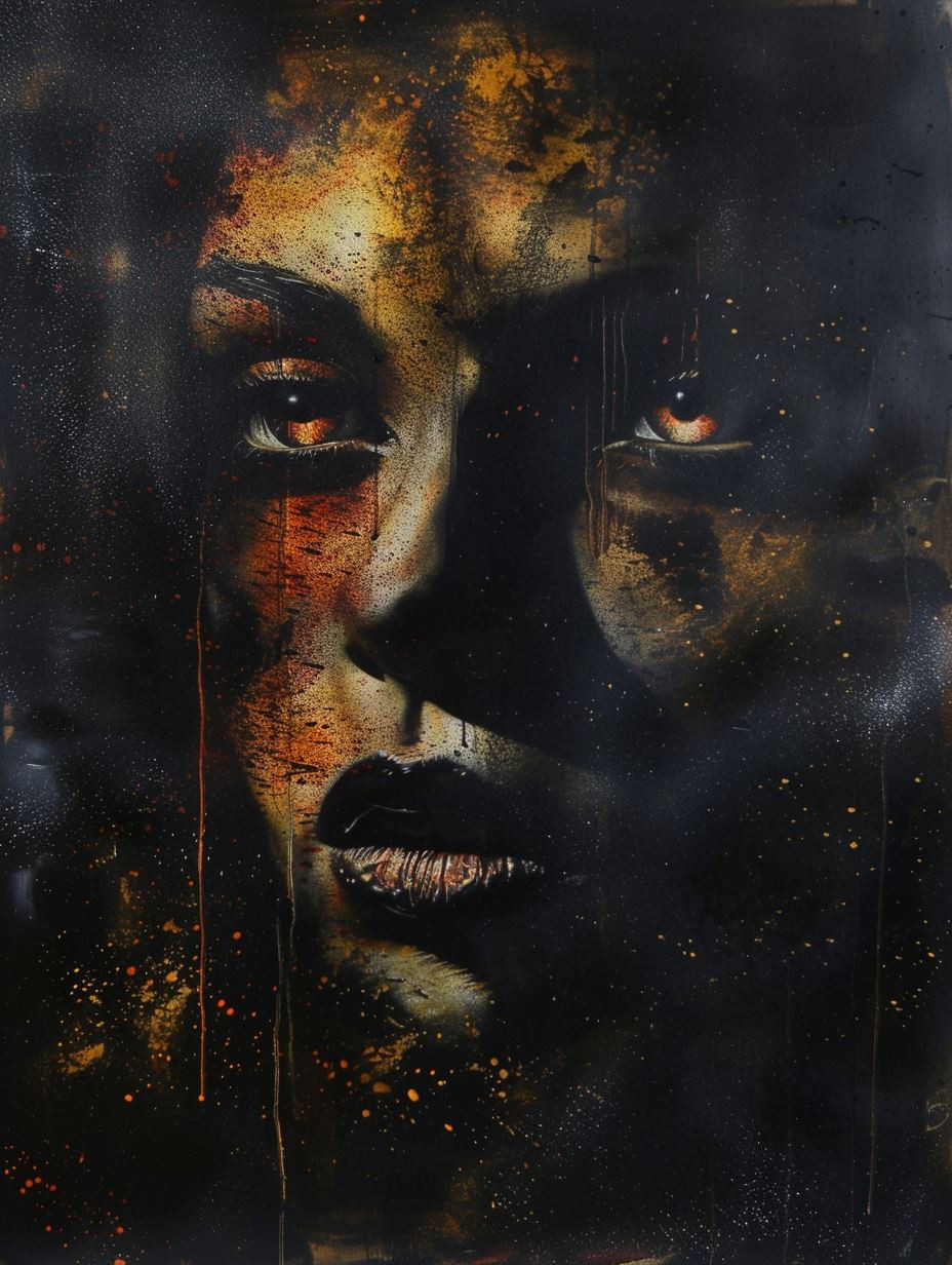 Golden Shadows Ethereal Portrait - Image 3