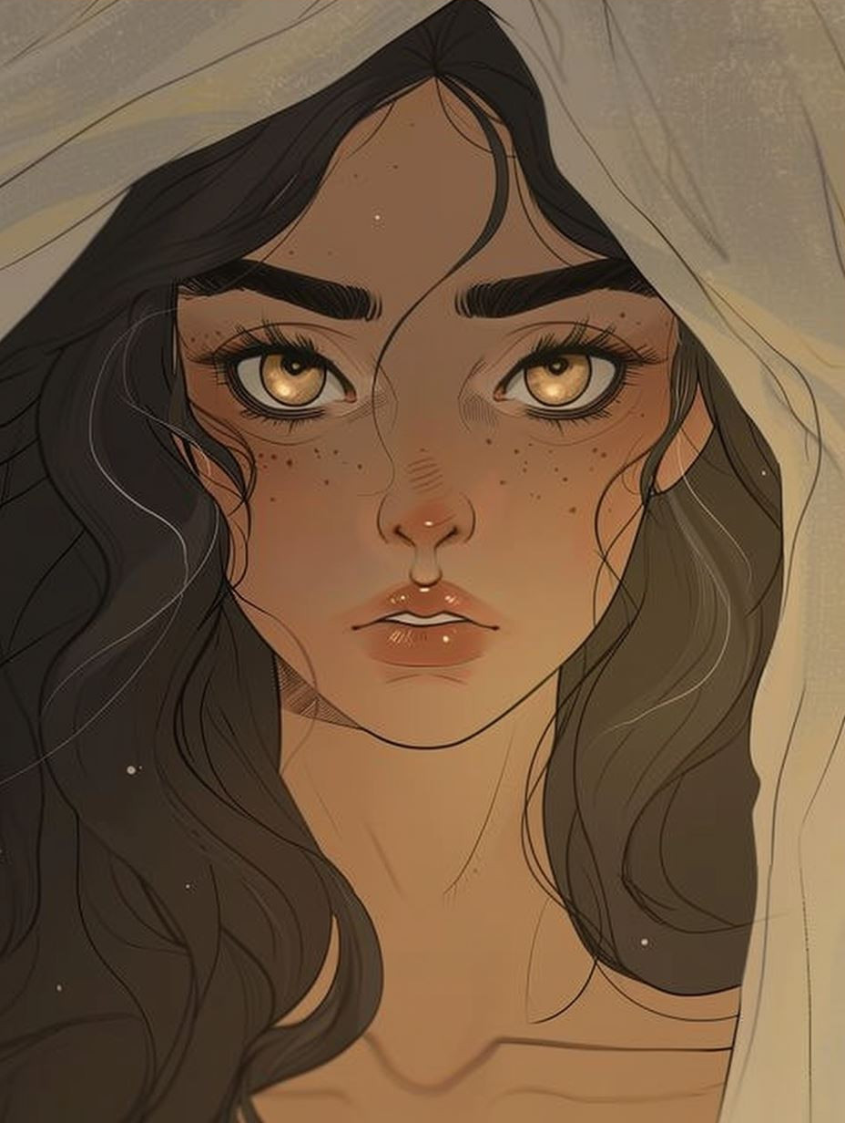 Ethereal Gazes: A Digital Portrait Study - Image 3