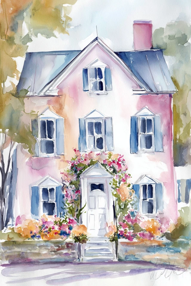 Watercolor Dreams: A Four-Piece Art Collection - Image 6