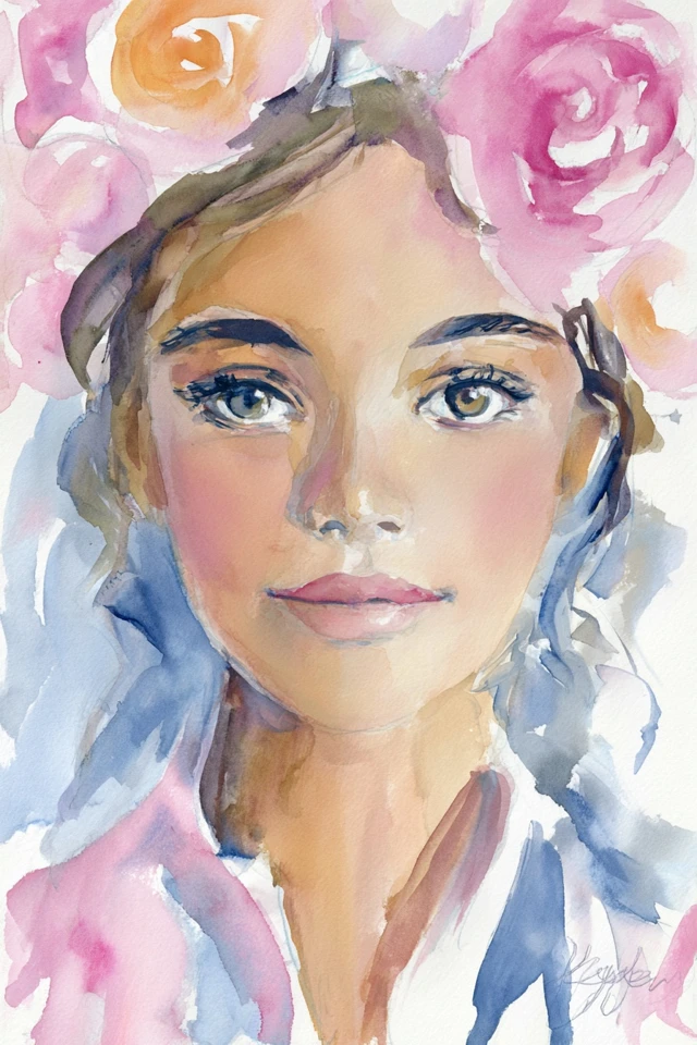 Watercolor Dreams: A Four-Piece Art Collection - Image 1