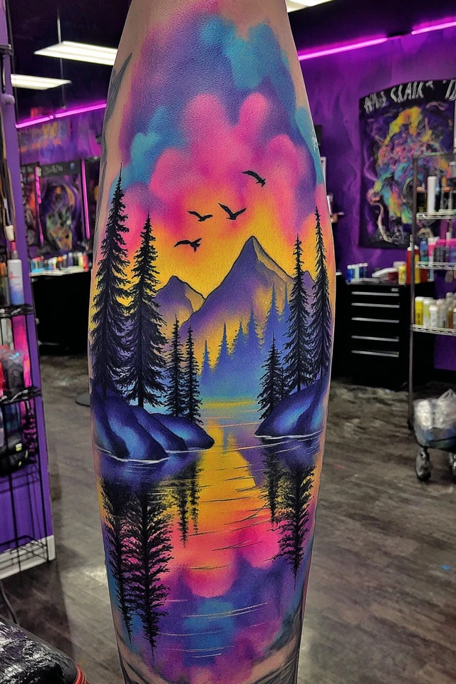 Vibrant Neon Artistry Across Different Mediums - Image 2