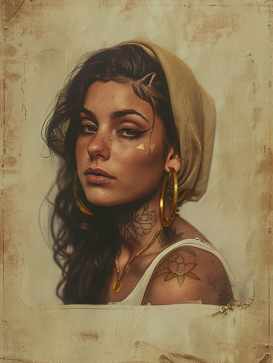 Vintage Grunge Portrait Study - Image 2
