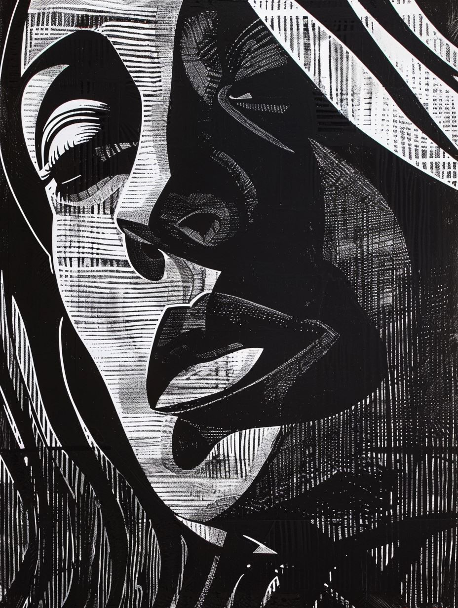 Dramatic Monochrome Linear Portraits - Image 2