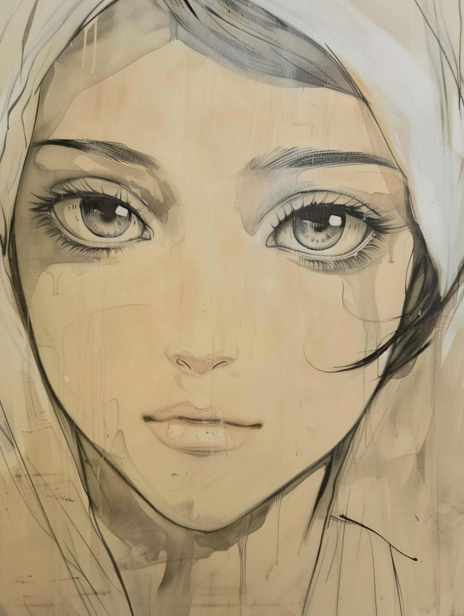 Ethereal Gazes: A Study in Anime Portraits - Image 4