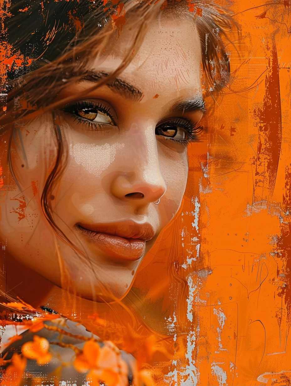 Amber Textures and Ethereal Gaze - Image 2