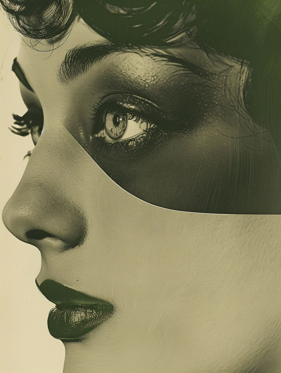 Emerald Gaze Vintage Surrealism - Image 2