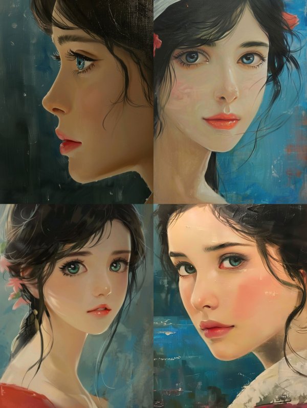 Ethereal Gazes in Oil