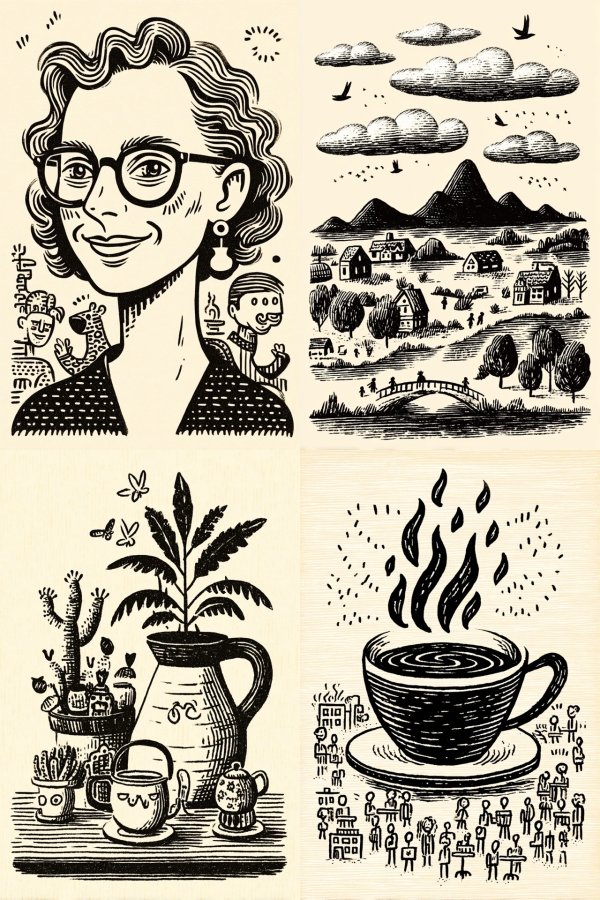 Whimsical Ink Sketches of Daily Life