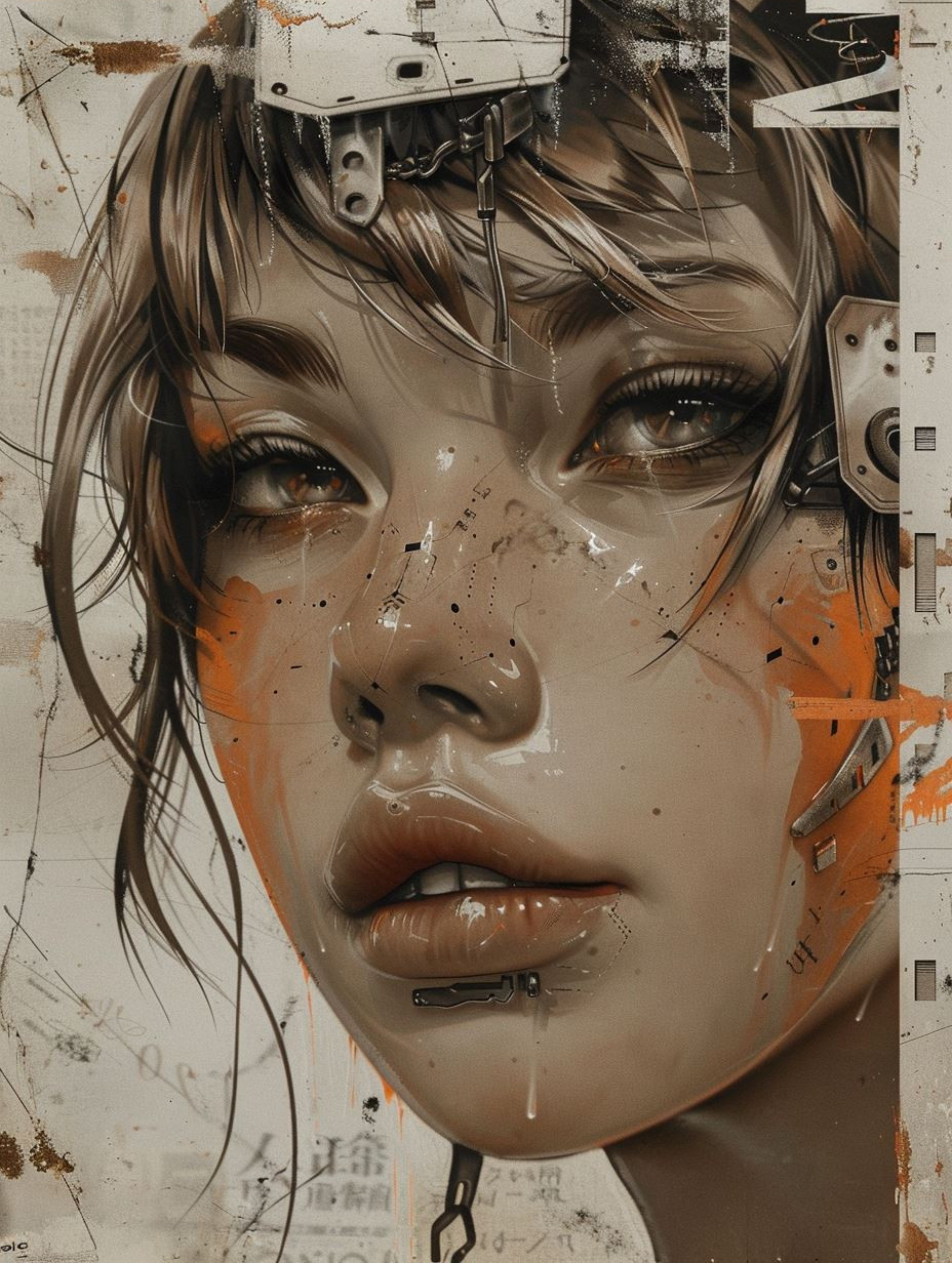 Futuristic Cyberpunk Nomad Portrait - Image 4