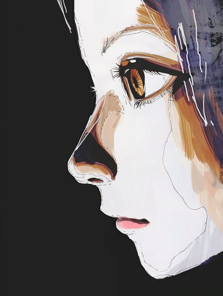 Abstract Digital Anime Portrait - Image 4