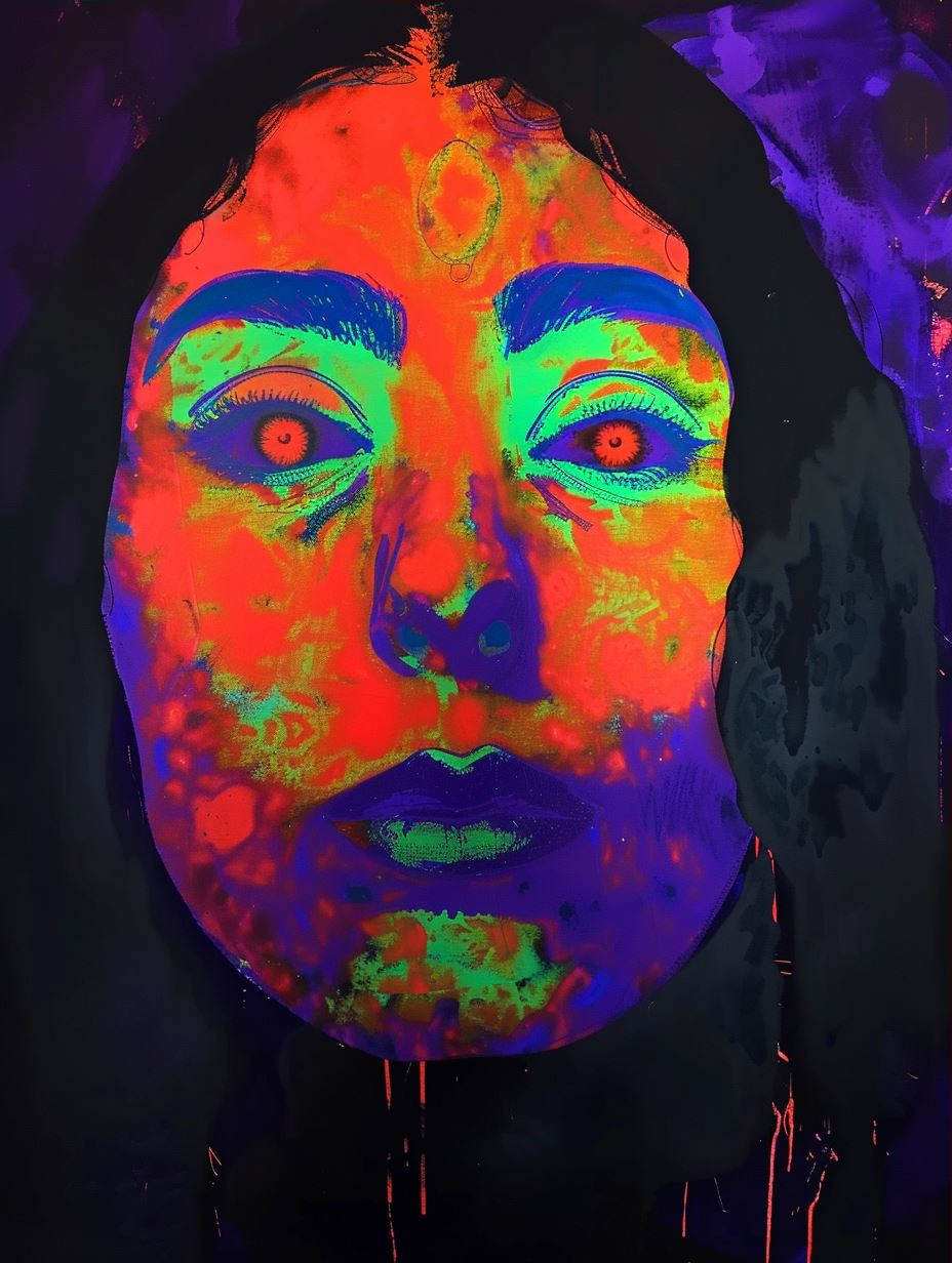 Neon Visions: Psychedelic Portrait Series - Image 3