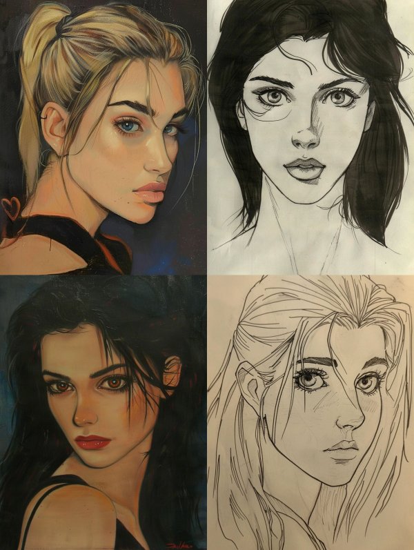 Artistic Evolution: From Sketch to Color