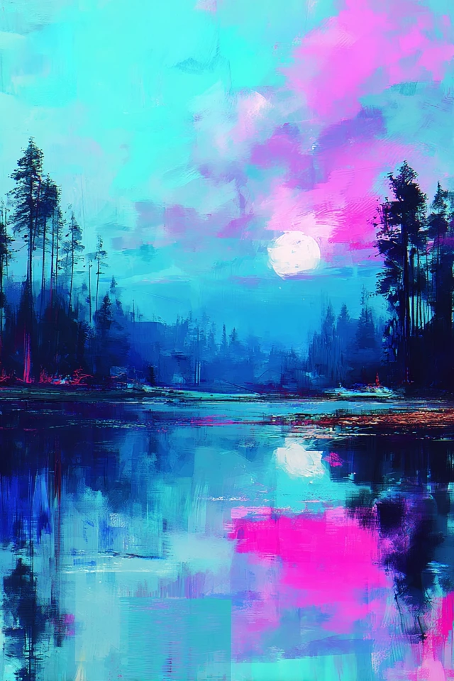 Neon Dreams in Cyan and Magenta - Image 2
