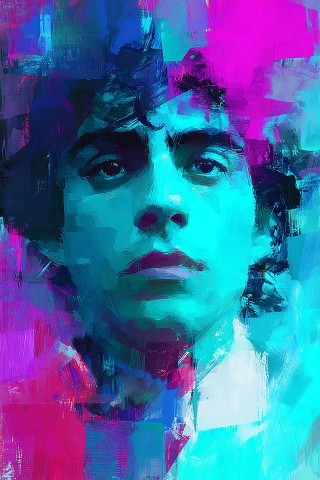 Neon Dreams in Cyan and Magenta - Image 1
