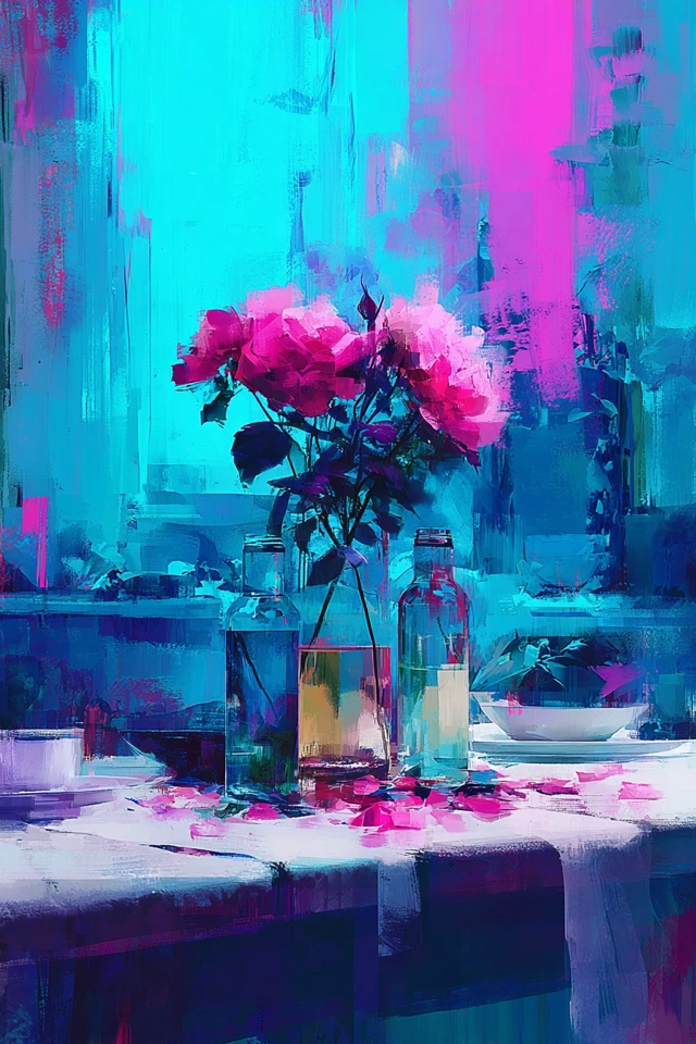 Neon Dreams in Cyan and Magenta - Image 3