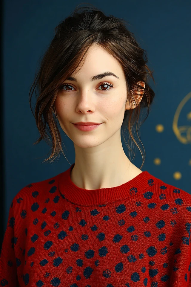 Crimson Polka Dot Elegance
