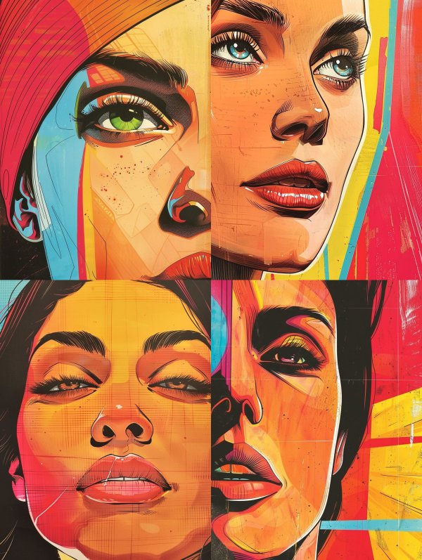 Vibrant Fragments of Modern Beauty