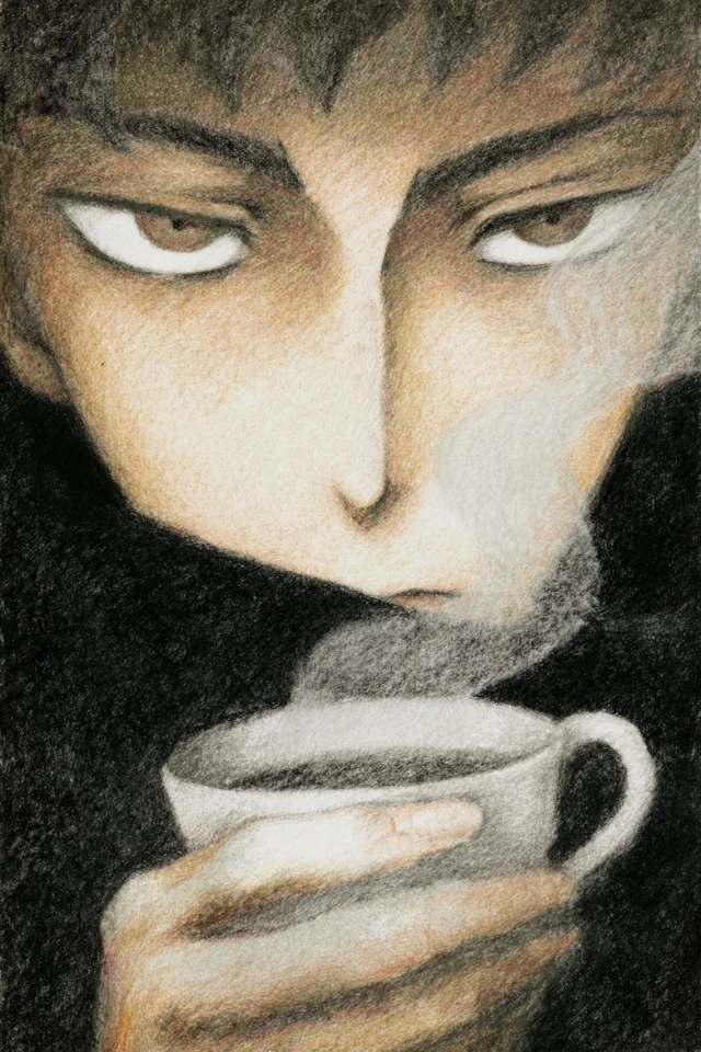 Somber Charcoal Gaze - Image 4