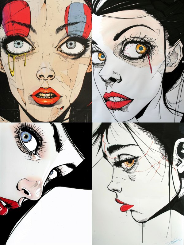 Melancholic Modernist Portrait Study