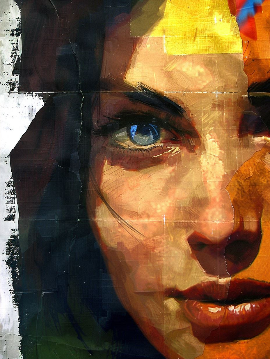Abstract Impressionist Female Portraits - Image 2