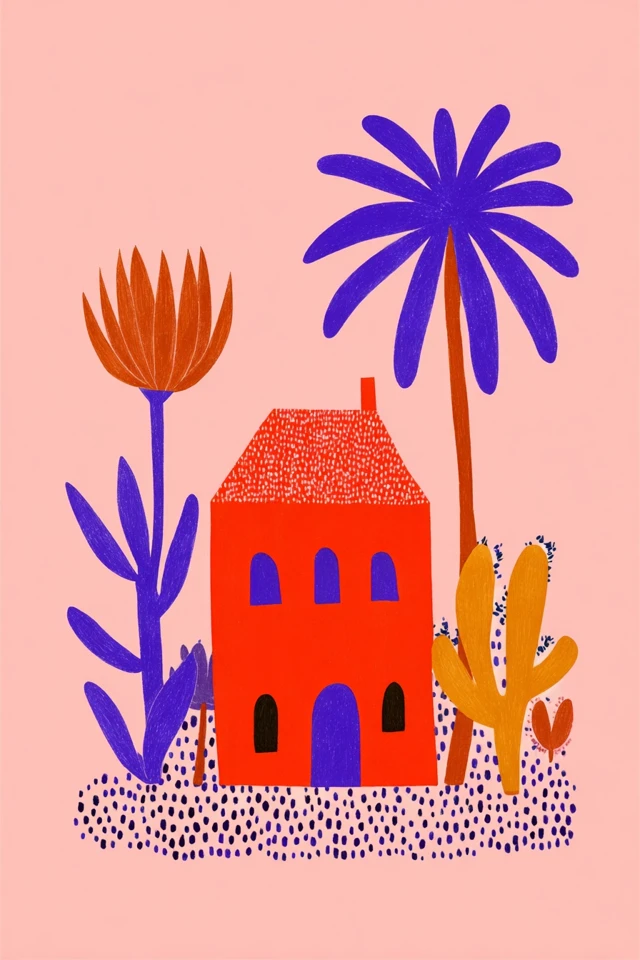 Vibrant Whimsy in Warm Hues - Image 6