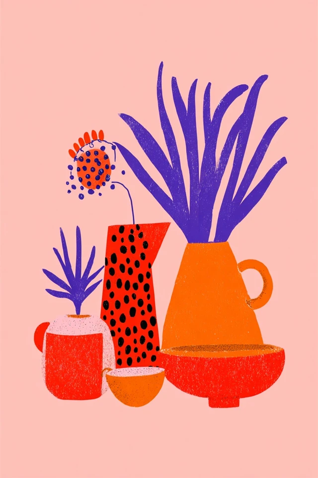 Vibrant Whimsy in Warm Hues - Image 3