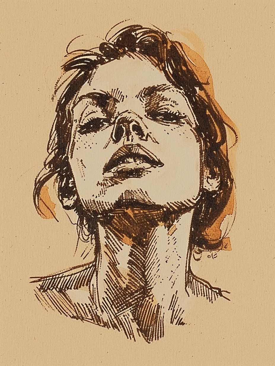 Expressions of Grace: Ink Portrait Studies - Image 4