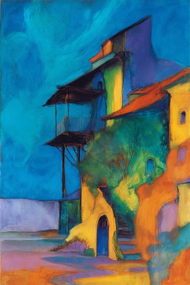 Vibrant Visions: A Four-Panel Artistic Journey - Image 6