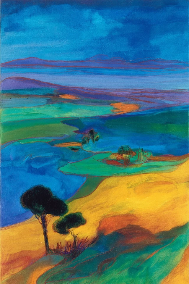 Vibrant Visions: A Four-Panel Artistic Journey - Image 2