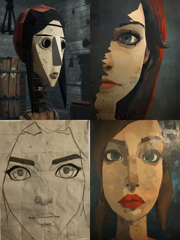 Angular Modernist Portrait Studies