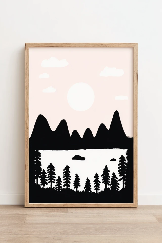 Minimalist Black and White Art Set - Image 2